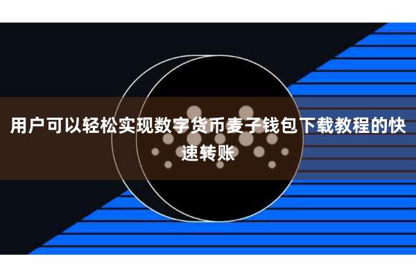 用户可以轻松实现数字货币麦子钱包下载教程的快速转账