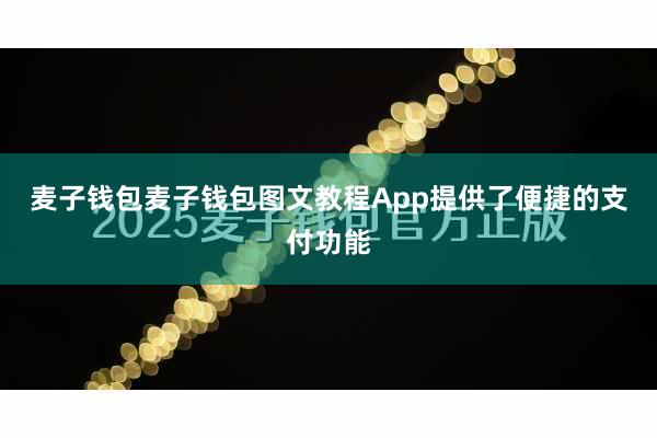 麦子钱包麦子钱包图文教程App提供了便捷的支付功能