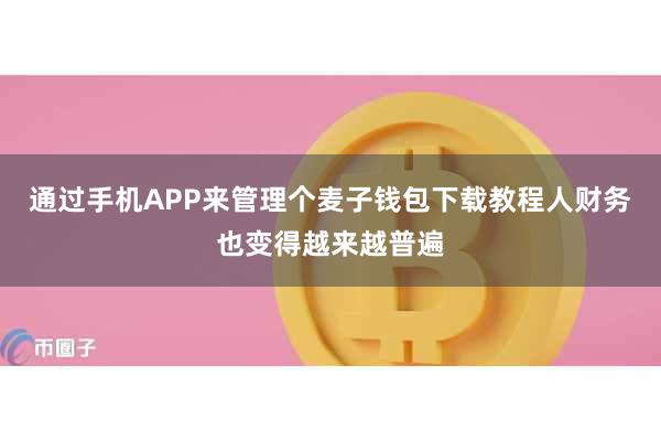 通过手机APP来管理个麦子钱包下载教程人财务也变得越来越普遍