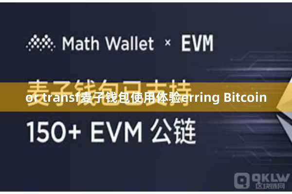 or transf麦子钱包使用体验erring Bitcoin